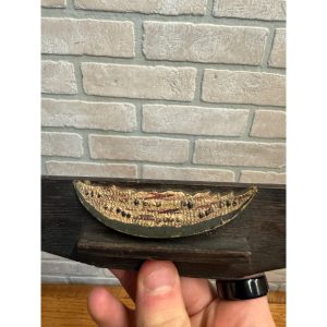 Antique American Folk Art Frame Carved Watermelon Oak Picture Frame