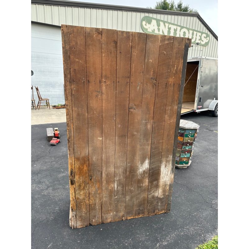 Antique Primitive Red Painted Farmhouse Kitchen Large Pantry Cupboard