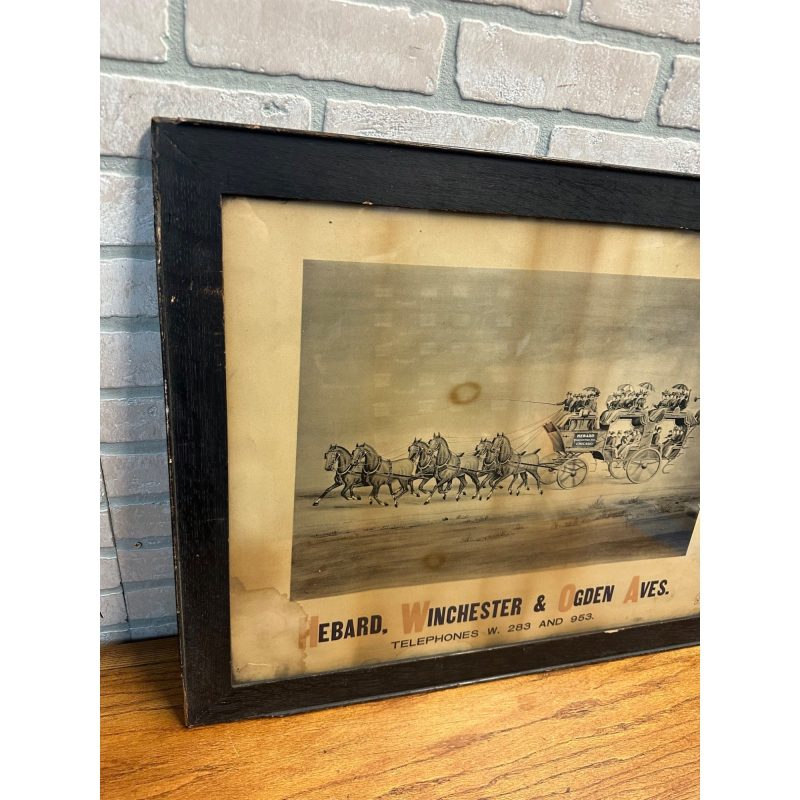 QTHPsCCm_12.jpg RARE Original 1890s Hebard Transportation Co. Chicago Framed Liutho Advertising Sign