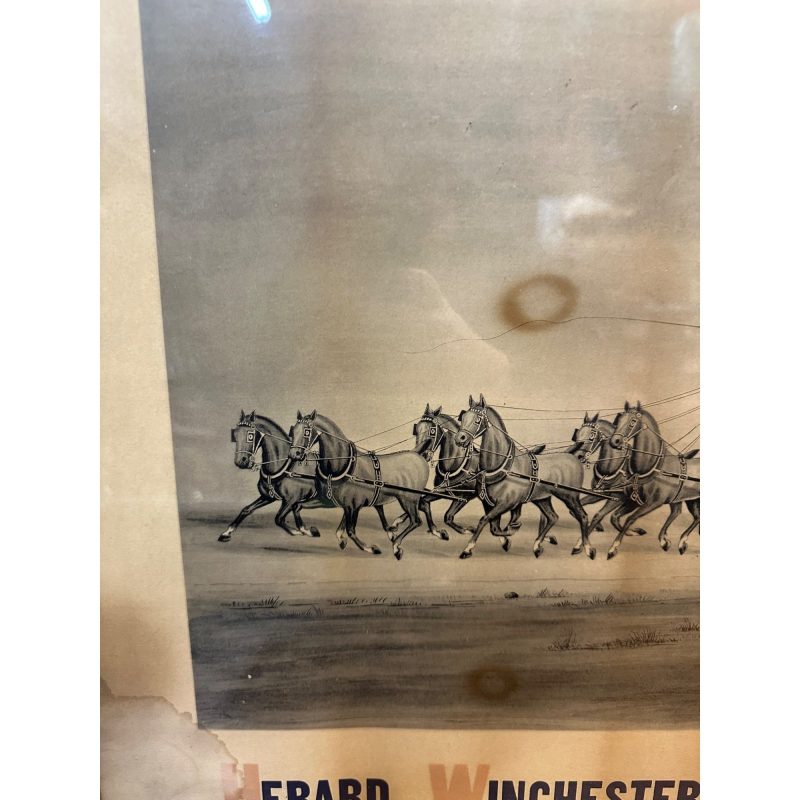 QTHPsCCm_3.jpg RARE Original 1890s Hebard Transportation Co. Chicago Framed Liutho Advertising Sign