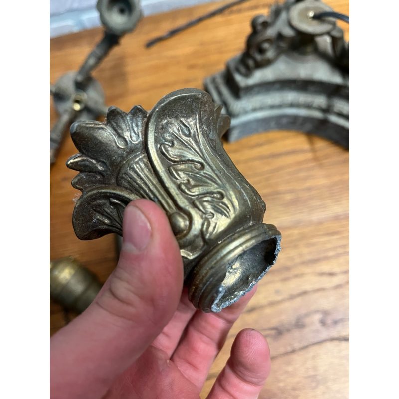 QTOClbEundefined_14.jpg Antique Neoclassical French Bronze Tall Candlestick Electric Lamp PARTS/REPAIR