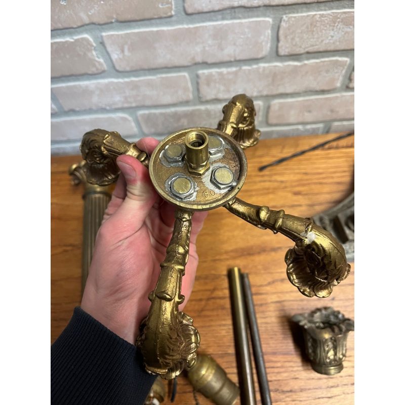 QTOClbEundefined_19.jpg Antique Neoclassical French Bronze Tall Candlestick Electric Lamp PARTS/REPAIR