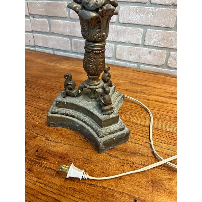 QTOClbEundefined_3.jpg Antique Neoclassical French Bronze Tall Candlestick Electric Lamp PARTS/REPAIR