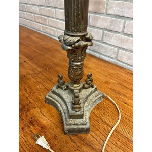QTOClbEundefined_4.jpg Antique Neoclassical French Bronze Tall Candlestick Electric Lamp PARTS/REPAIR
