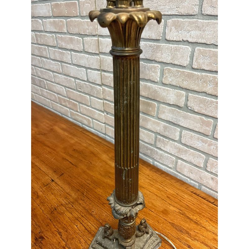 QTOClbEundefined_5.jpg Antique Neoclassical French Bronze Tall Candlestick Electric Lamp PARTS/REPAIR