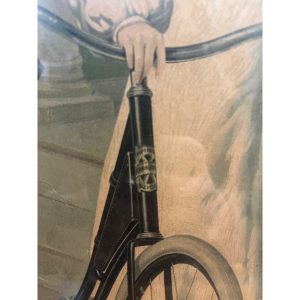 Early 1900s Columbia Bicycles Pope Mfg Co. Advertising Framed Litho SIgn Poster