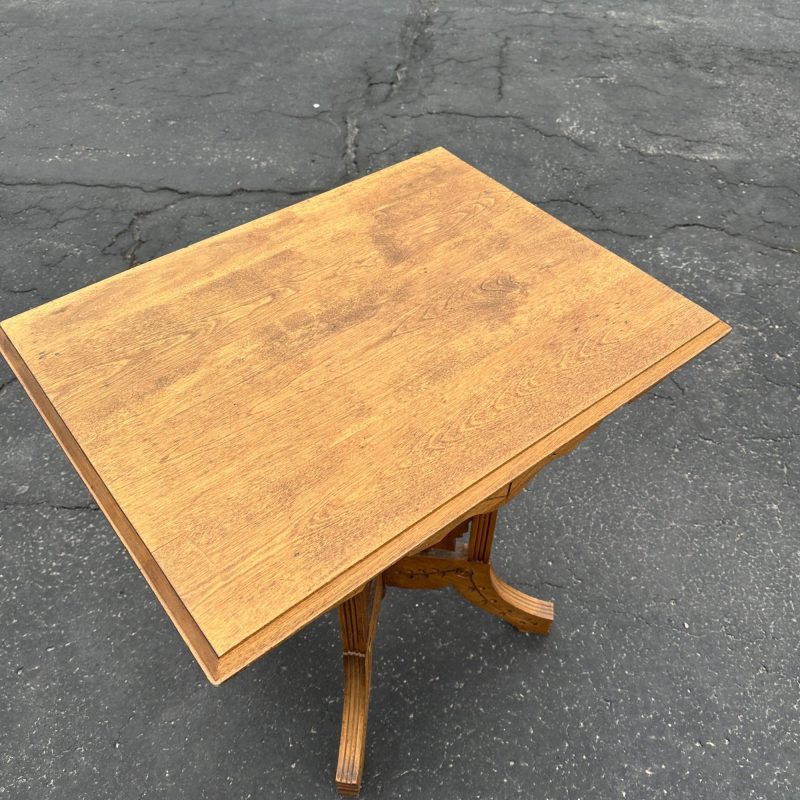 Victorian Eastlake Style Parlor Game Side Table Wooden