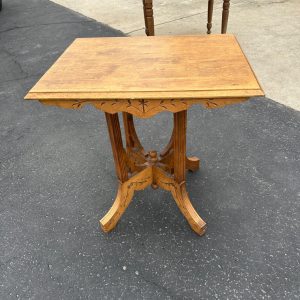 Victorian Eastlake Style Parlor Game Side Table Wooden