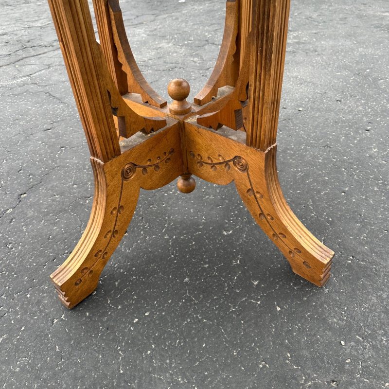 Victorian Eastlake Style Parlor Game Side Table Wooden