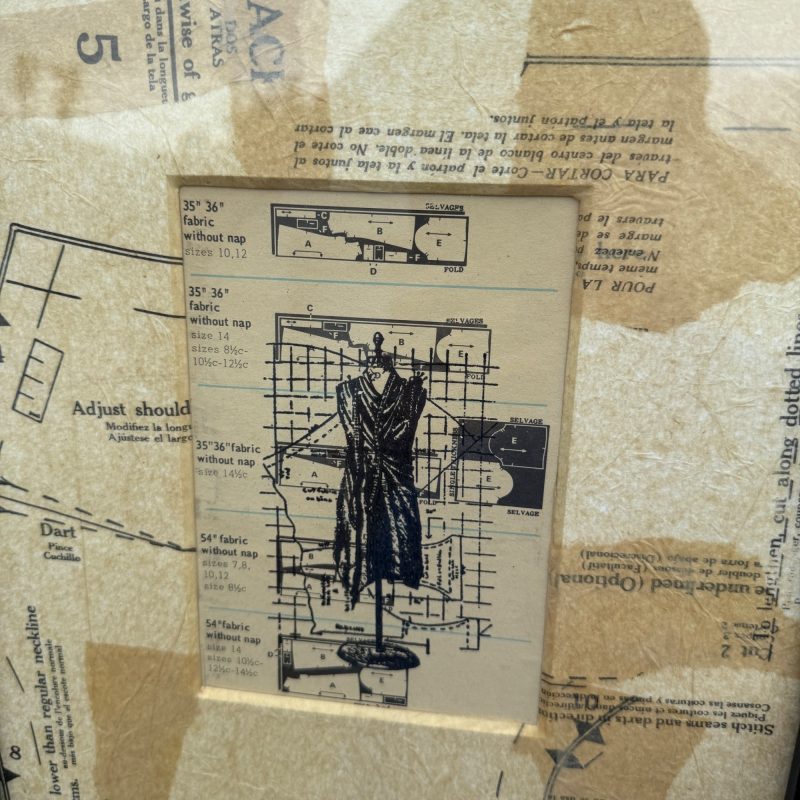 Vintage Sewing Pattern Framed Art Decoupage