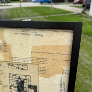 Vintage Sewing Pattern Framed Art Decoupage