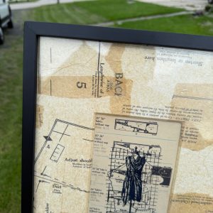 Vintage Sewing Pattern Framed Art Decoupage