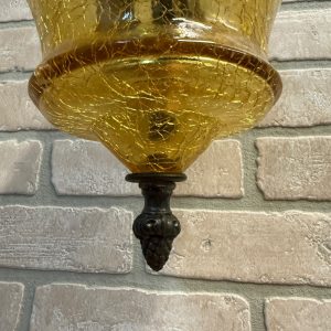 U1oVobQq_10.jpg Vintage Mid Century Amber Crackle Swag Light Lamp Fixture Hanging Boho