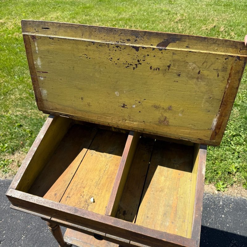 U4RMnVIR_3.jpg Antique Pine Secretary Hotel Teachers Lecture Desk Clerk's Desk Table