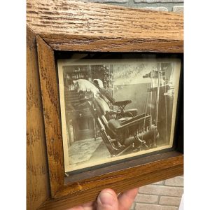 Vintage Early 1900s Cabinet Photo Dentist Chairs Dental Office Framed