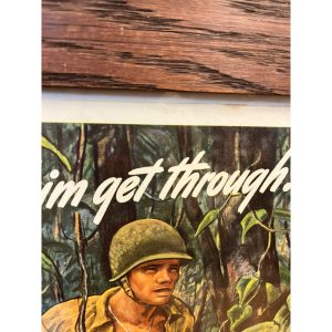 1944 Help Him Get Through Buy War Bonds Poster Schnakenberg Abbott Laboratories