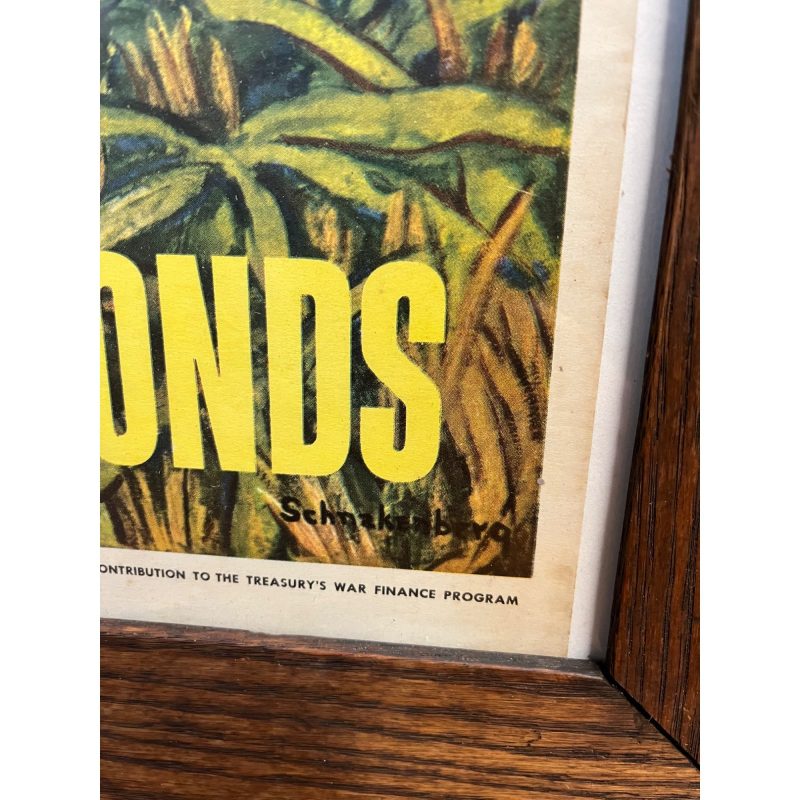 1944 Help Him Get Through Buy War Bonds Poster Schnakenberg Abbott Laboratories