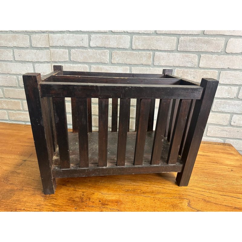 Antique Vintage Arts and Crafts Magazine Book Rack Stand Pine?