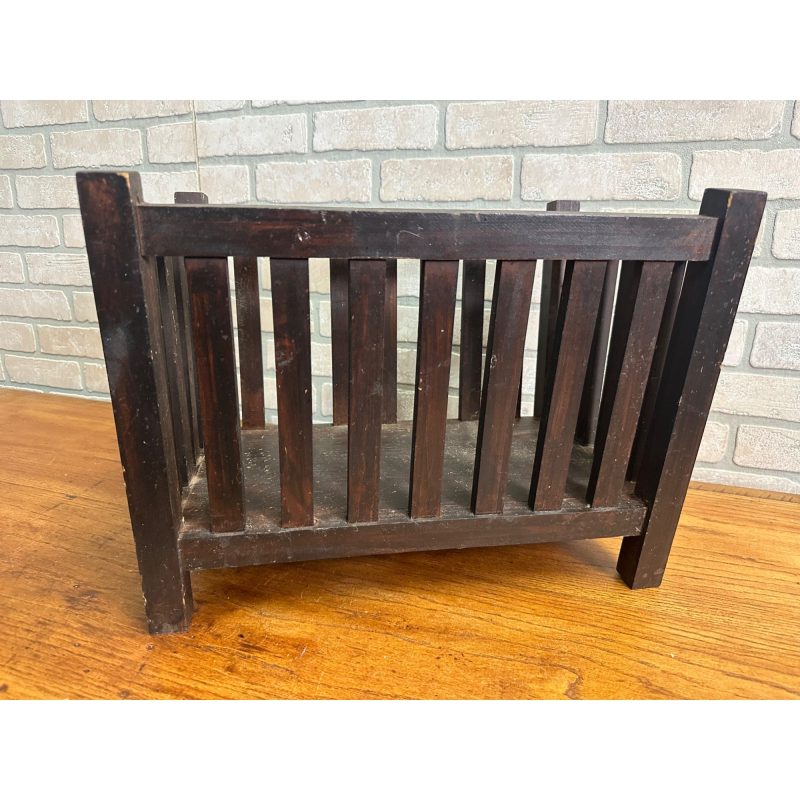 Antique Vintage Arts and Crafts Magazine Book Rack Stand Pine?