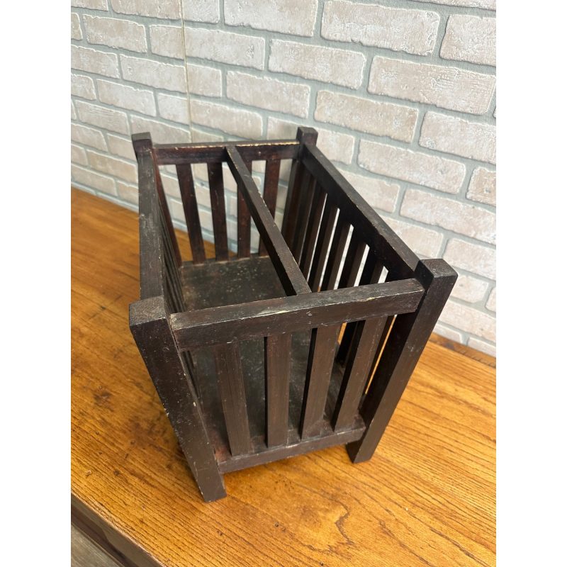 Antique Vintage Arts and Crafts Magazine Book Rack Stand Pine?