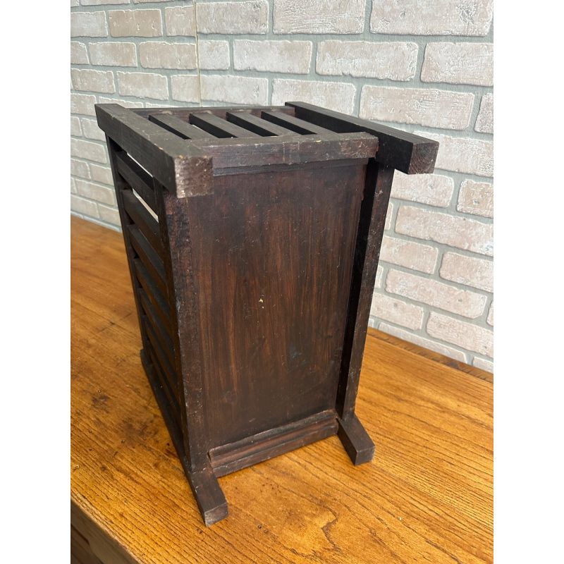 Antique Vintage Arts and Crafts Magazine Book Rack Stand Pine?