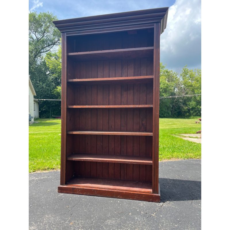 XJGacKCr_5.jpg Antique Primitive Style Bookshelf Display Bookcase Cabinet