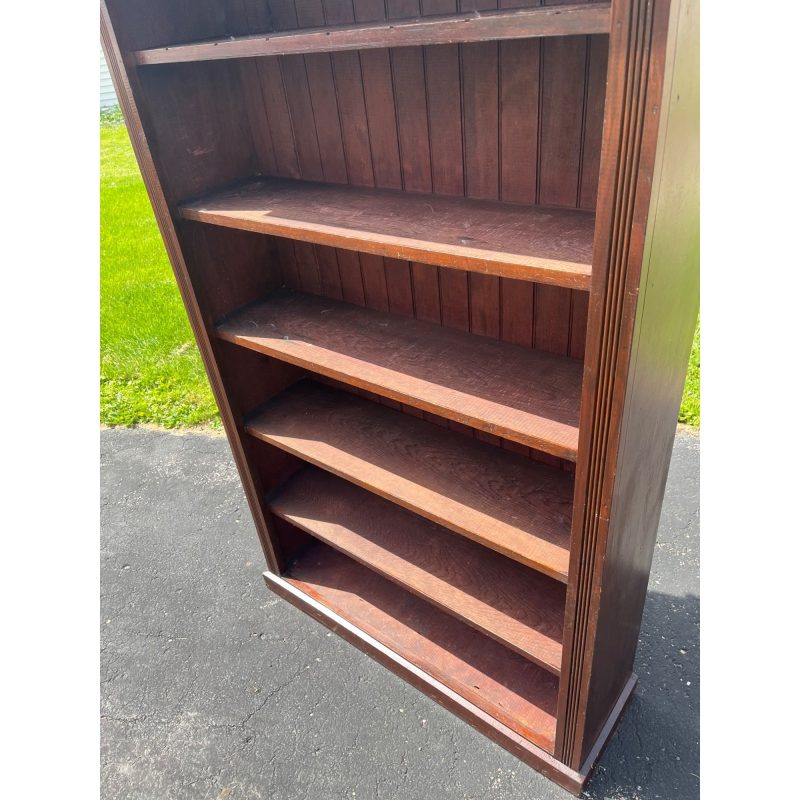 XJGacKCr_6.jpg Antique Primitive Style Bookshelf Display Bookcase Cabinet