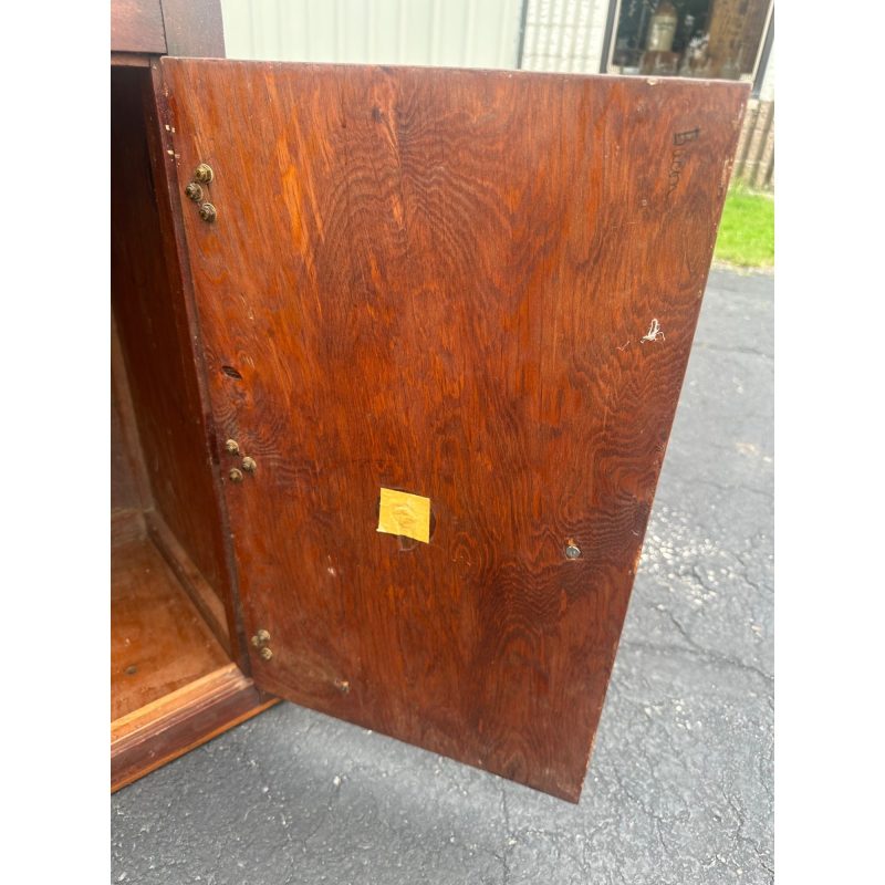 XKgRtQWW_10.jpg Vintage Early 1900s "Cold-O" Soda Fountain Wooden Cabinet Advertising Store Display