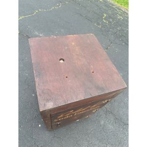 XKgRtQWW_2.jpg Vintage Early 1900s "Cold-O" Soda Fountain Wooden Cabinet Advertising Store Display