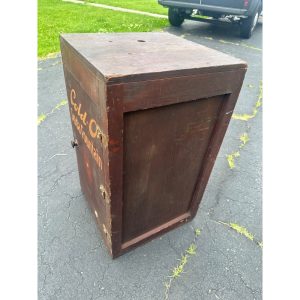 XKgRtQWW_4.jpg Vintage Early 1900s "Cold-O" Soda Fountain Wooden Cabinet Advertising Store Display