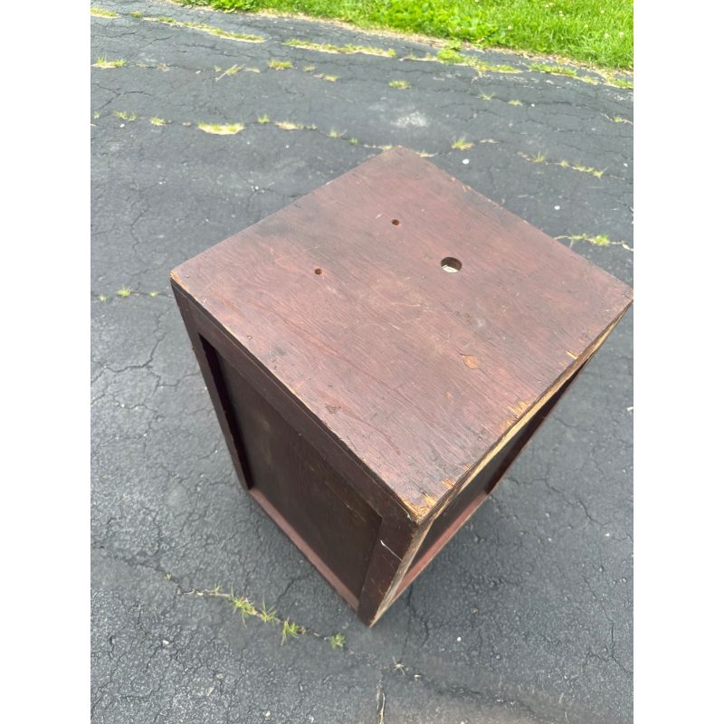 XKgRtQWW_5.jpg Vintage Early 1900s "Cold-O" Soda Fountain Wooden Cabinet Advertising Store Display