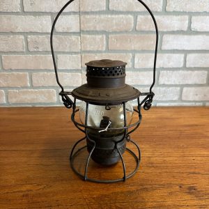 Chicago Milwaukee St Paul Railroad Adlake Kerosene Lantern Kero Clear Embossed Globe