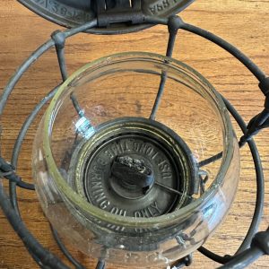 Chicago Milwaukee St Paul Railroad Adlake Kerosene Lantern Kero Clear Embossed Globe