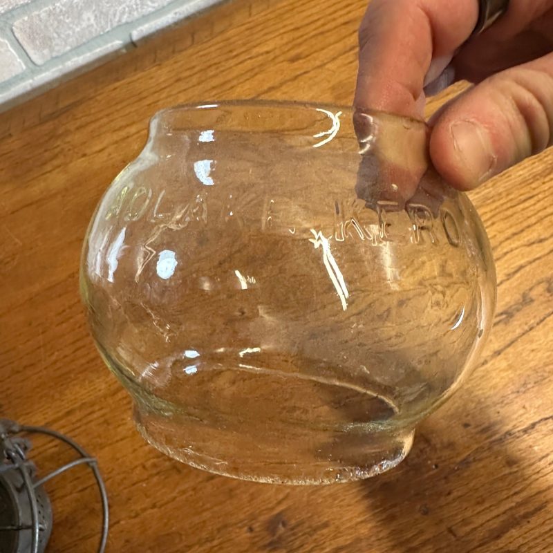 Chicago Milwaukee St Paul Railroad Adlake Kerosene Lantern Kero Clear Embossed Globe