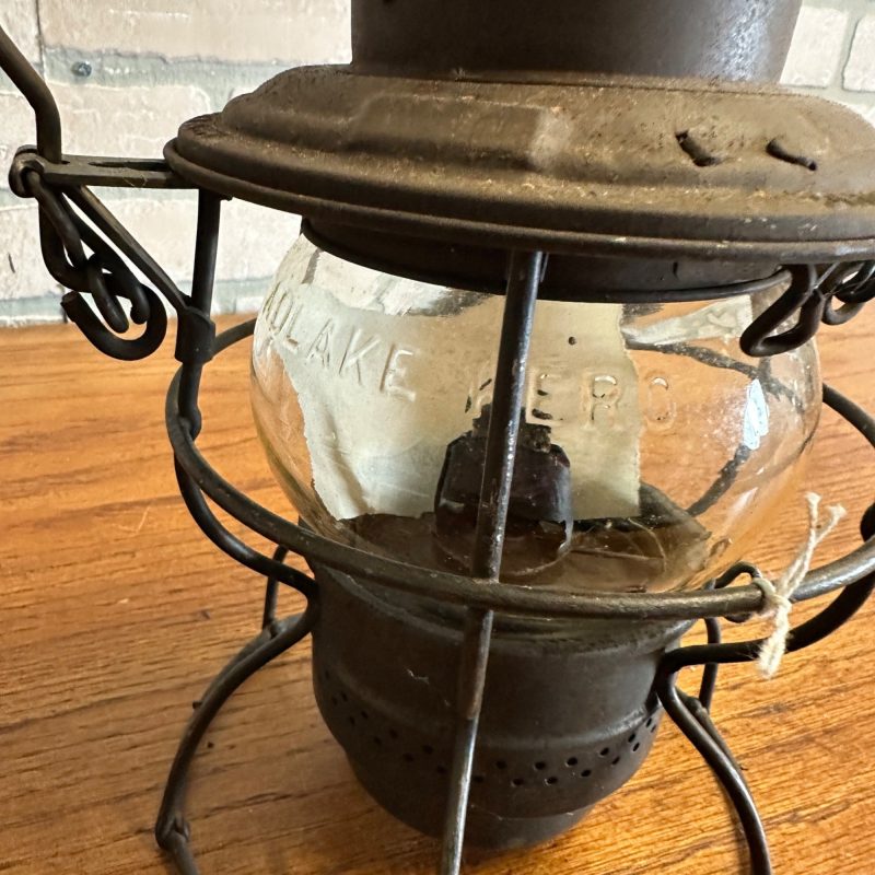 Chicago Milwaukee St Paul Railroad Adlake Kerosene Lantern Kero Clear Embossed Globe