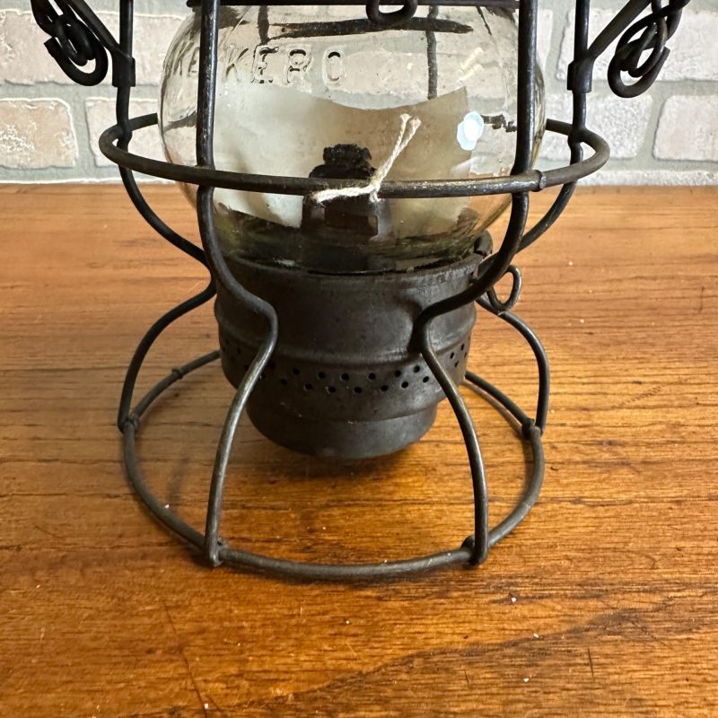 Chicago Milwaukee St Paul Railroad Adlake Kerosene Lantern Kero Clear Embossed Globe