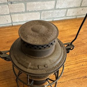 Chicago Milwaukee St Paul Railroad Adlake Kerosene Lantern Kero Clear Embossed Globe