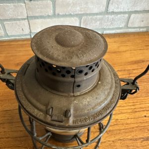 Chicago Milwaukee St Paul Railroad Adlake Kerosene Lantern Kero Clear Embossed Globe