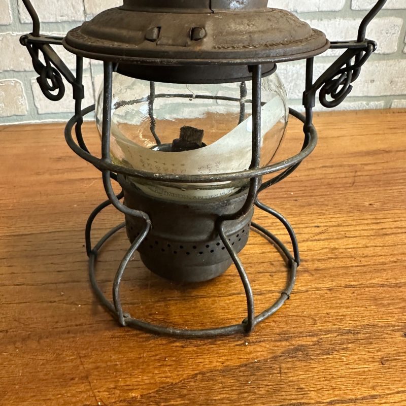 Chicago Milwaukee St Paul Railroad Adlake Kerosene Lantern Kero Clear Embossed Globe