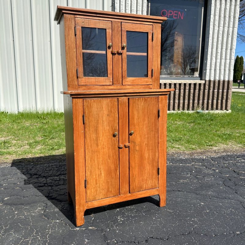 Antique Primitive Child's Stepback Hutch Farmhouse