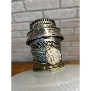 Aladdin Queen White Moonstone Oil Lamp w/ NuType Model B Burner
