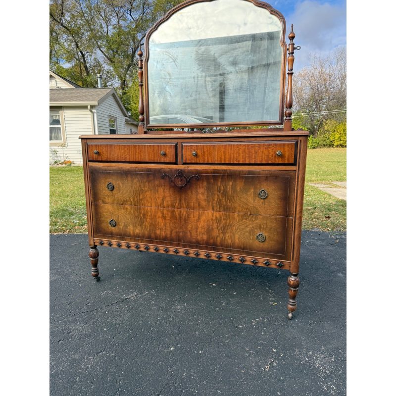 Vintage 1930s Art Deco Dresser w/ Mirror - Blackhawk Furniture Co.