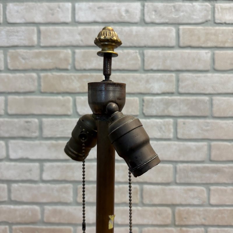 Antique Bronze Table Lamp Base Art Nouveau / Victorian Floral 30"