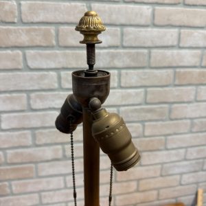 Antique Bronze Table Lamp Base Art Nouveau / Victorian Floral 30"