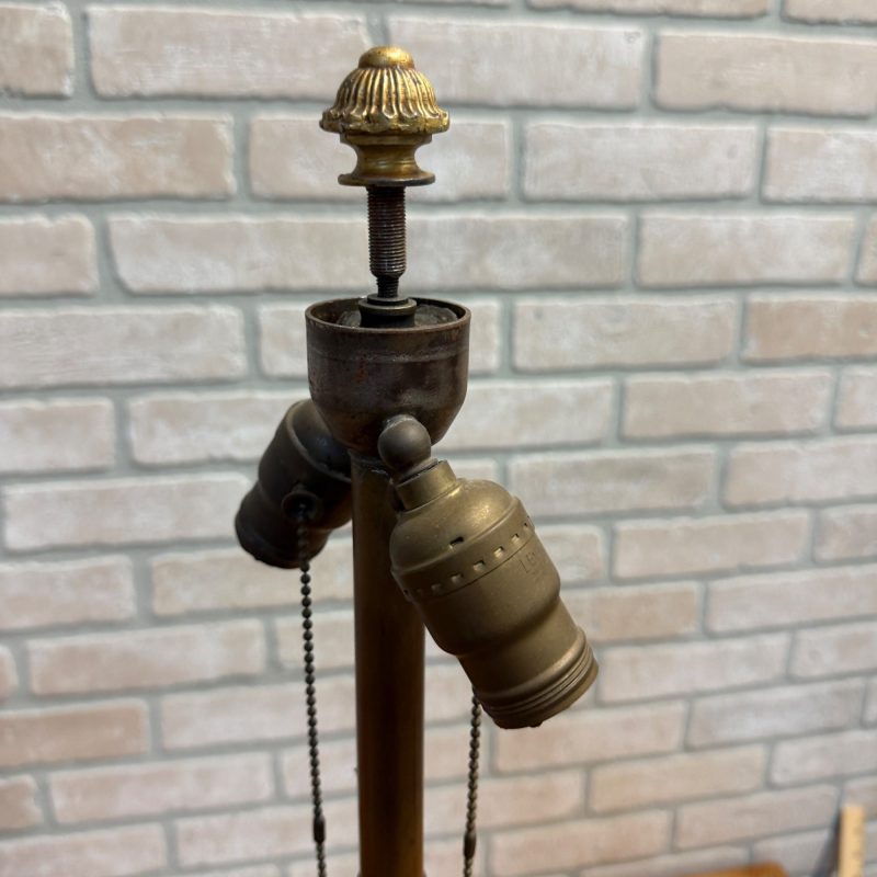 Antique Bronze Table Lamp Base Art Nouveau / Victorian Floral 30"