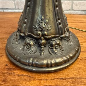 Antique Bronze Table Lamp Base Art Nouveau / Victorian Floral 30"