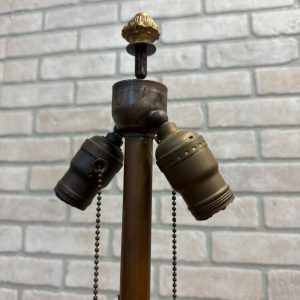 Antique Bronze Table Lamp Base Art Nouveau / Victorian Floral 30"