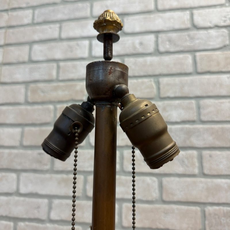 Antique Bronze Table Lamp Base Art Nouveau / Victorian Floral 30"