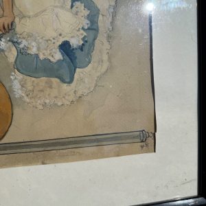 cnfZ1lHa_11.jpg Original 1930s Halloween Party Poster Artist Signed Antique Watercoloring Artwork