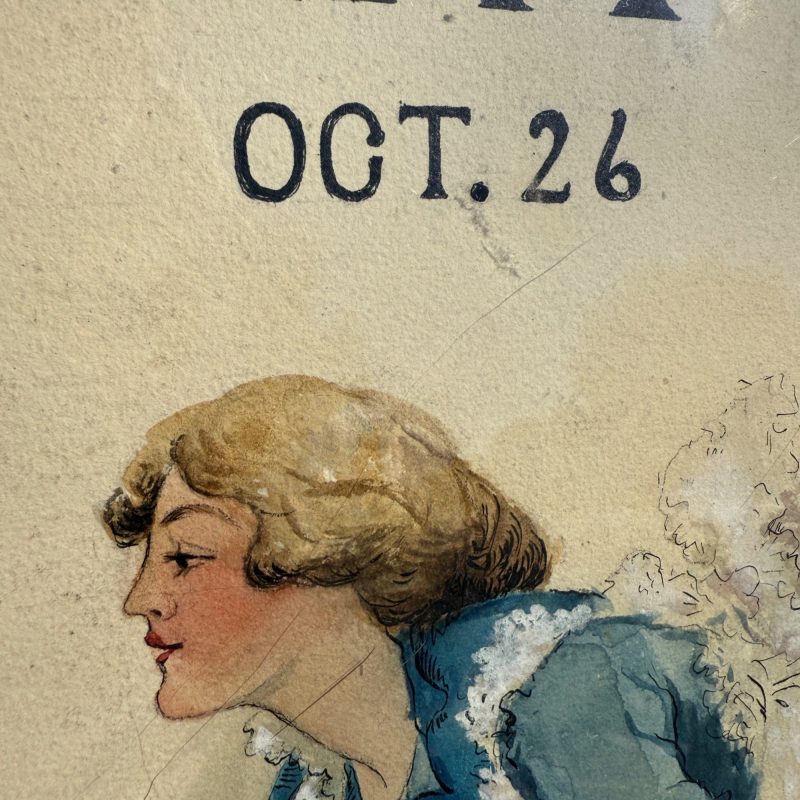 cnfZ1lHa_5.jpg Original 1930s Halloween Party Poster Artist Signed Antique Watercoloring Artwork